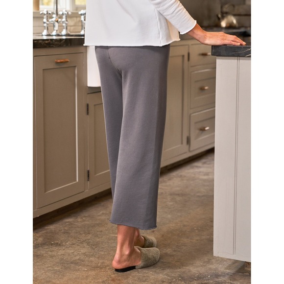 FRANK & EILEEN Catherine Sweatpants Women Medium Gray Cropped Wide Leg - Picture 2 of 16